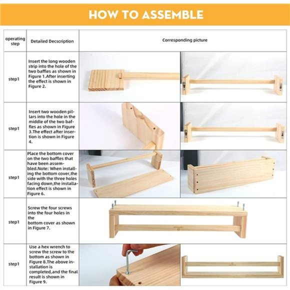 3 Pack Nursery Book Shelves 16.5 Inch for Home Décor (Natural Wood) - Picture 5 of 7